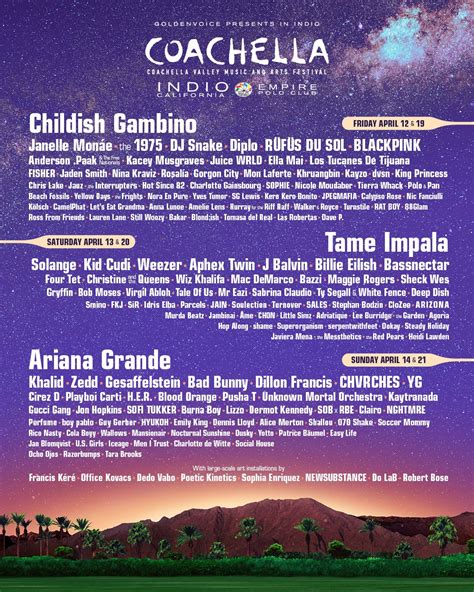 coachella lineup 2019 gucci gang|tame impala coachella.